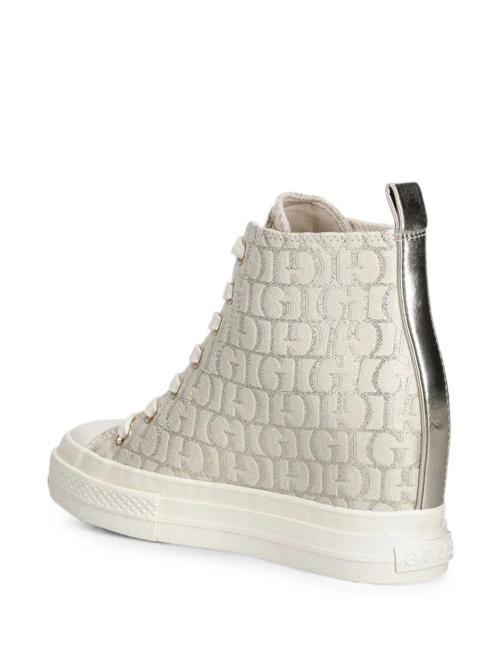 GUESS USA Sundae high-top sneakers Beige