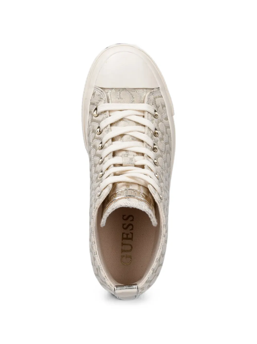 GUESS USA Sundae high-top sneakers Beige
