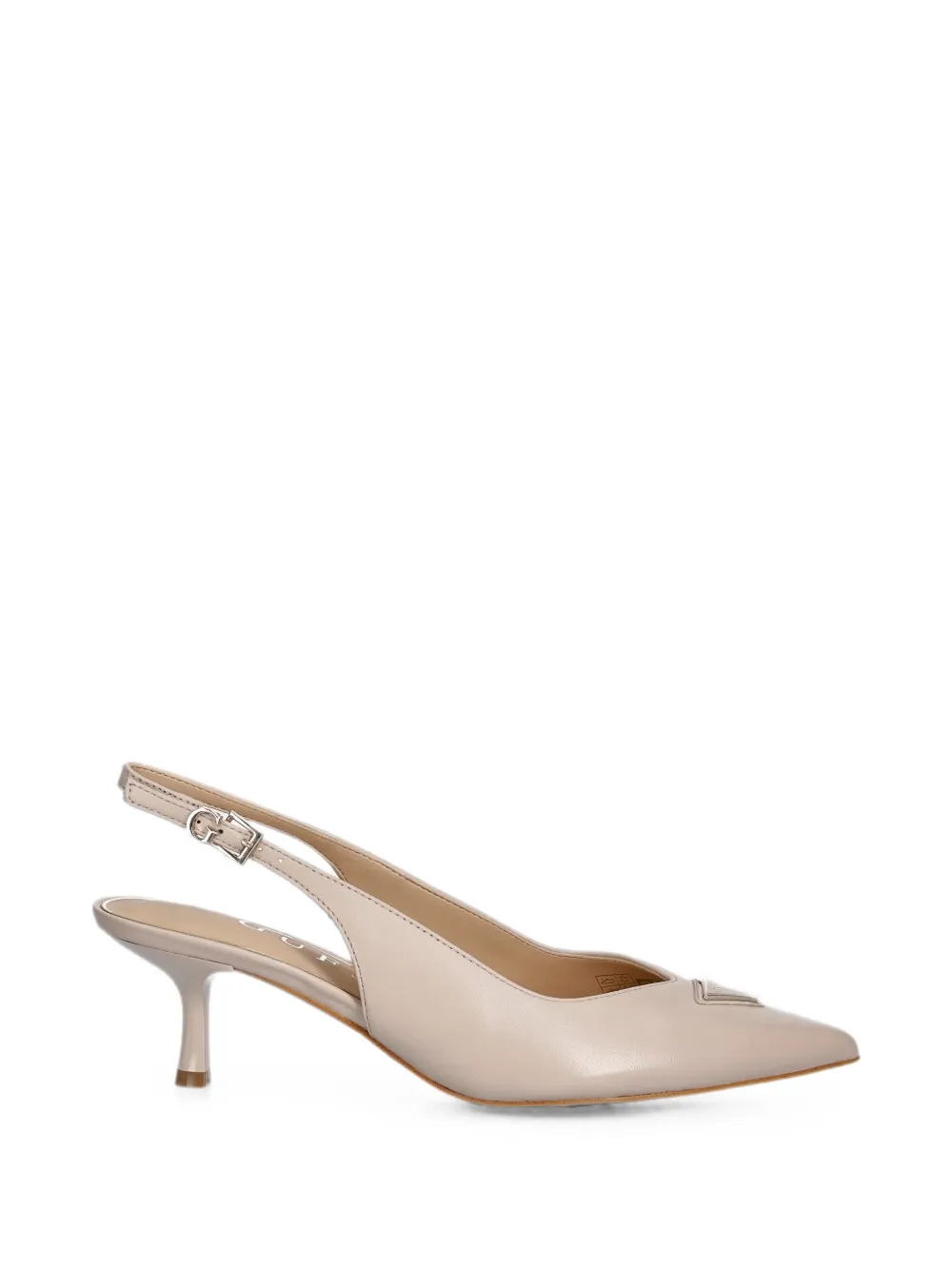 GUESS USA logo-plaque slingback pumps - Nude