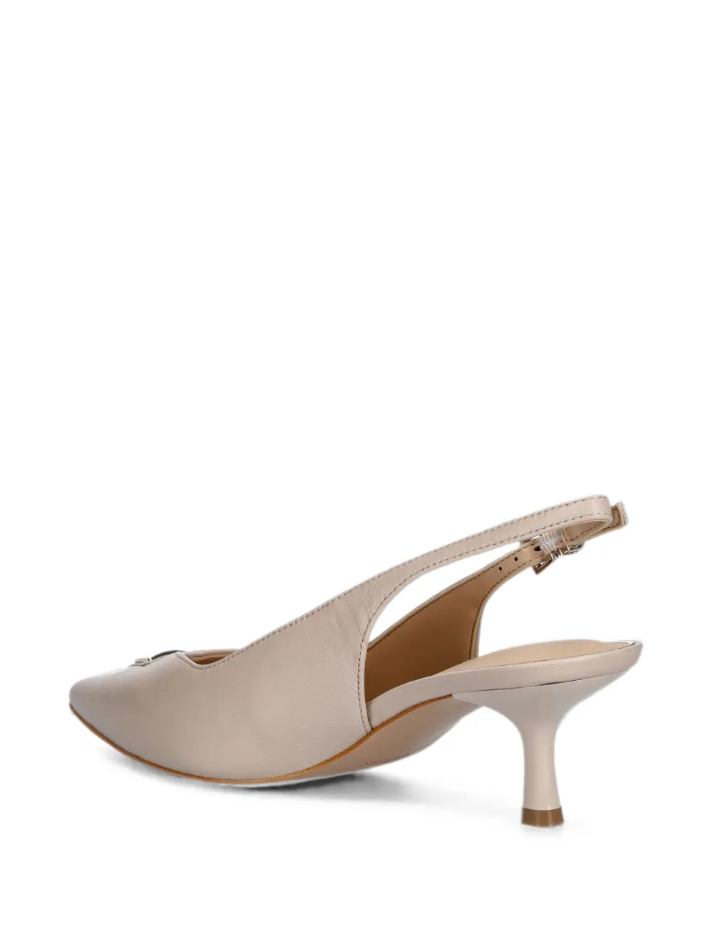 GUESS USA logo-plaque slingback pumps Beige