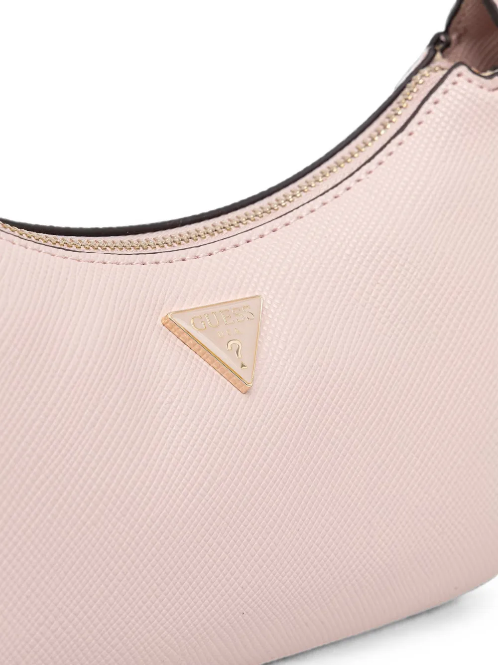 GUESS USA Schoudertas met logo-plakkaat en kettingband Roze
