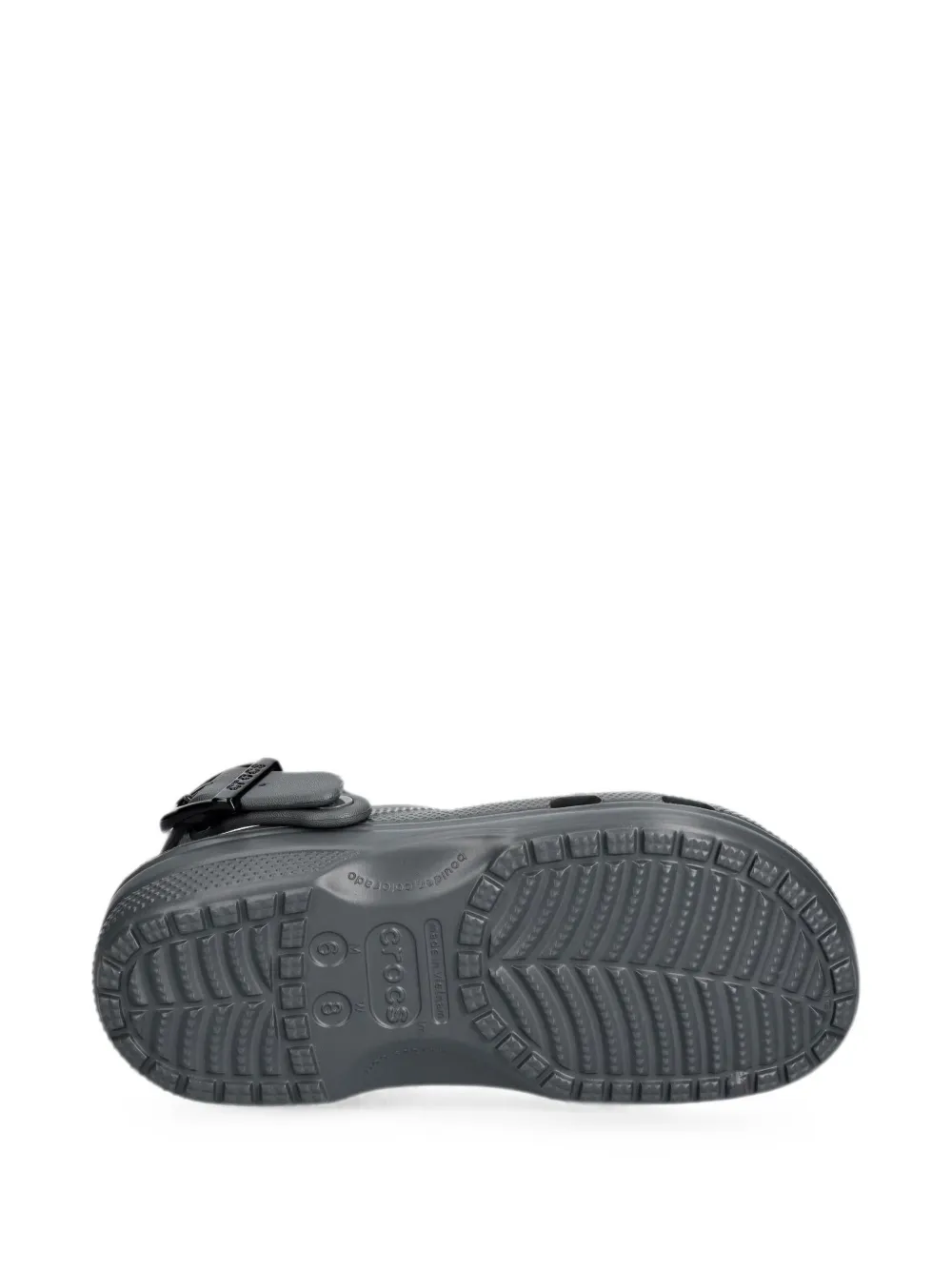 Crocs perforated buckle-strap mules Grijs
