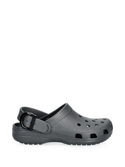 Crocs perforated buckle-strap mules