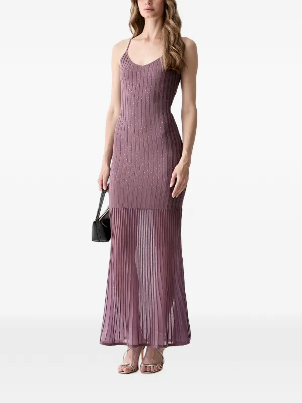 GUESS Women's Lavender Meena Ribbed Maxi Dress Size: Small