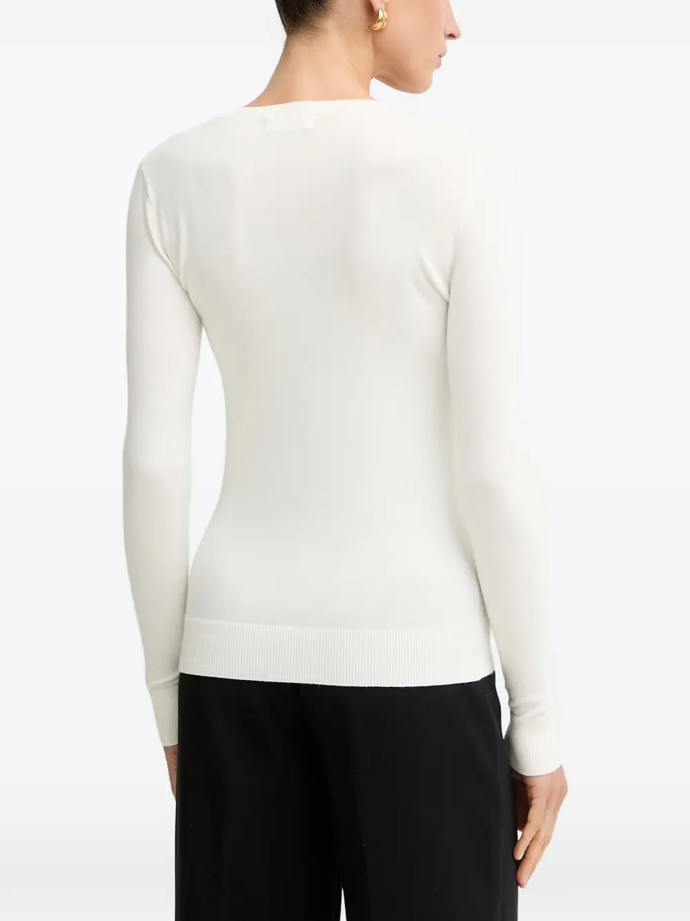 GUESS USA embellished V-neck sweater Wit