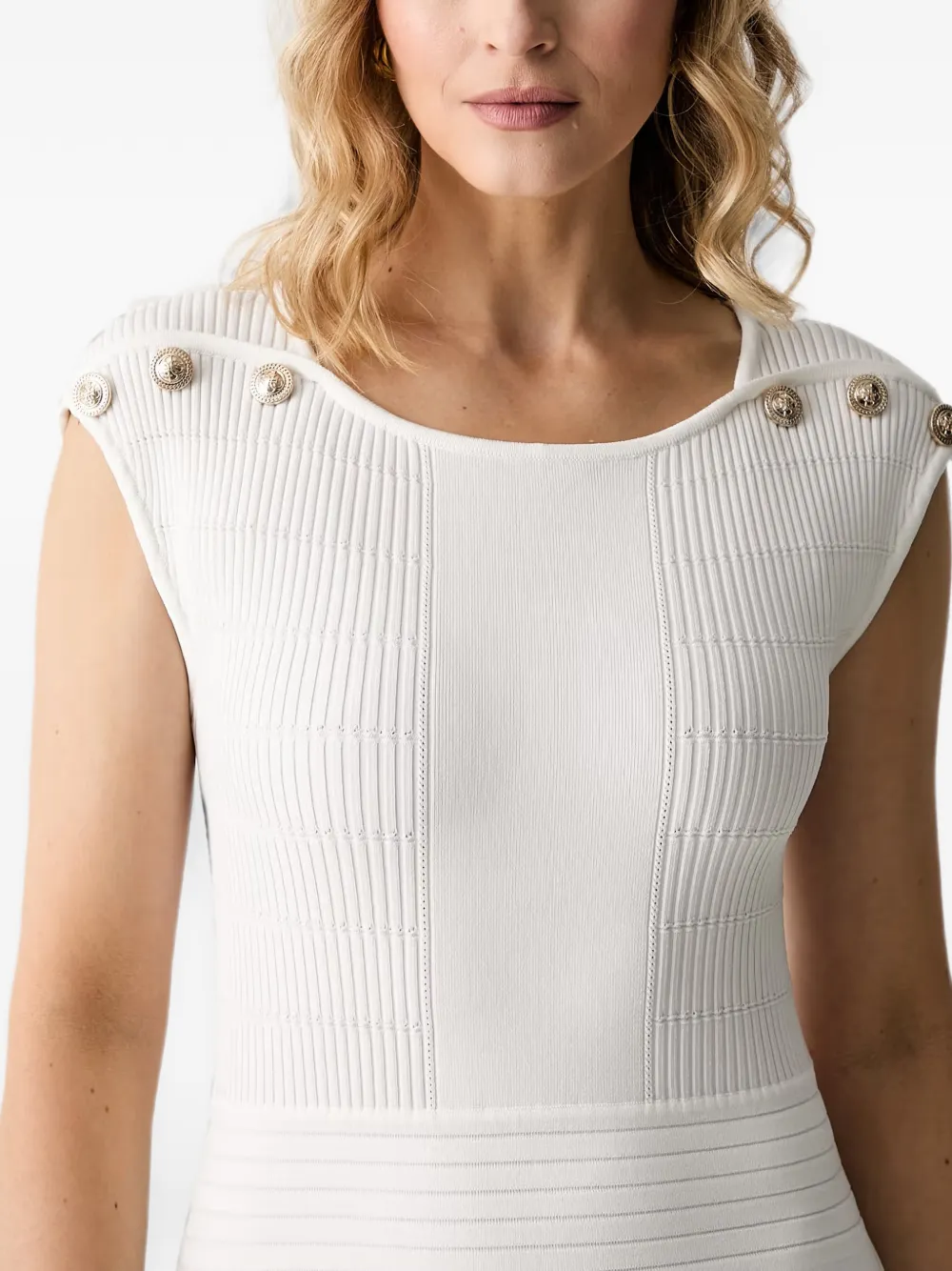 GUESS USA Midi-jurk met knoopdetail Wit
