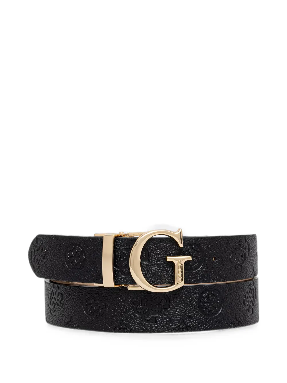 GUESS USA logo-plaque reversible belt - Nero