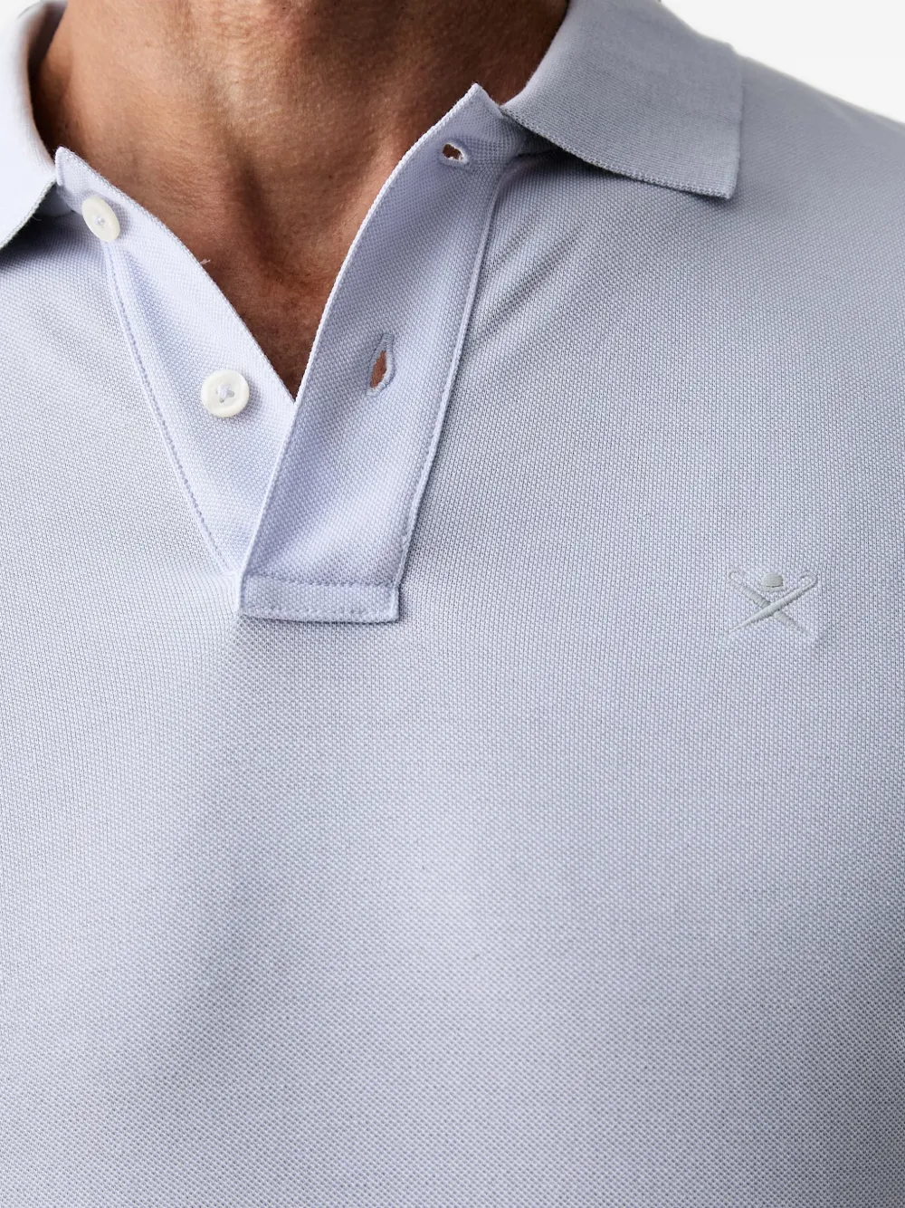 Hackett London Poloshirt met geborduurd logo Paars