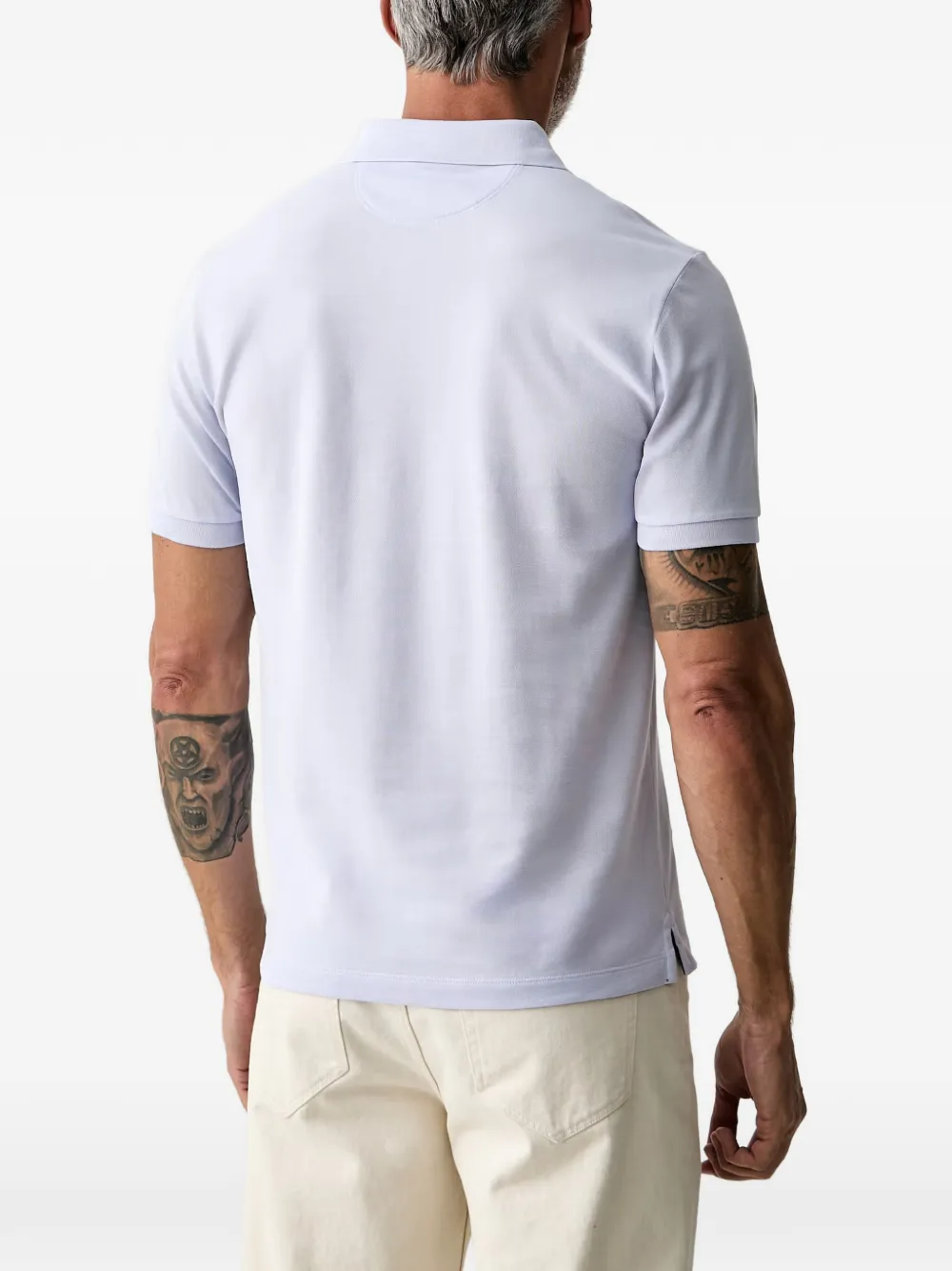 Hackett London Poloshirt met geborduurd logo Paars