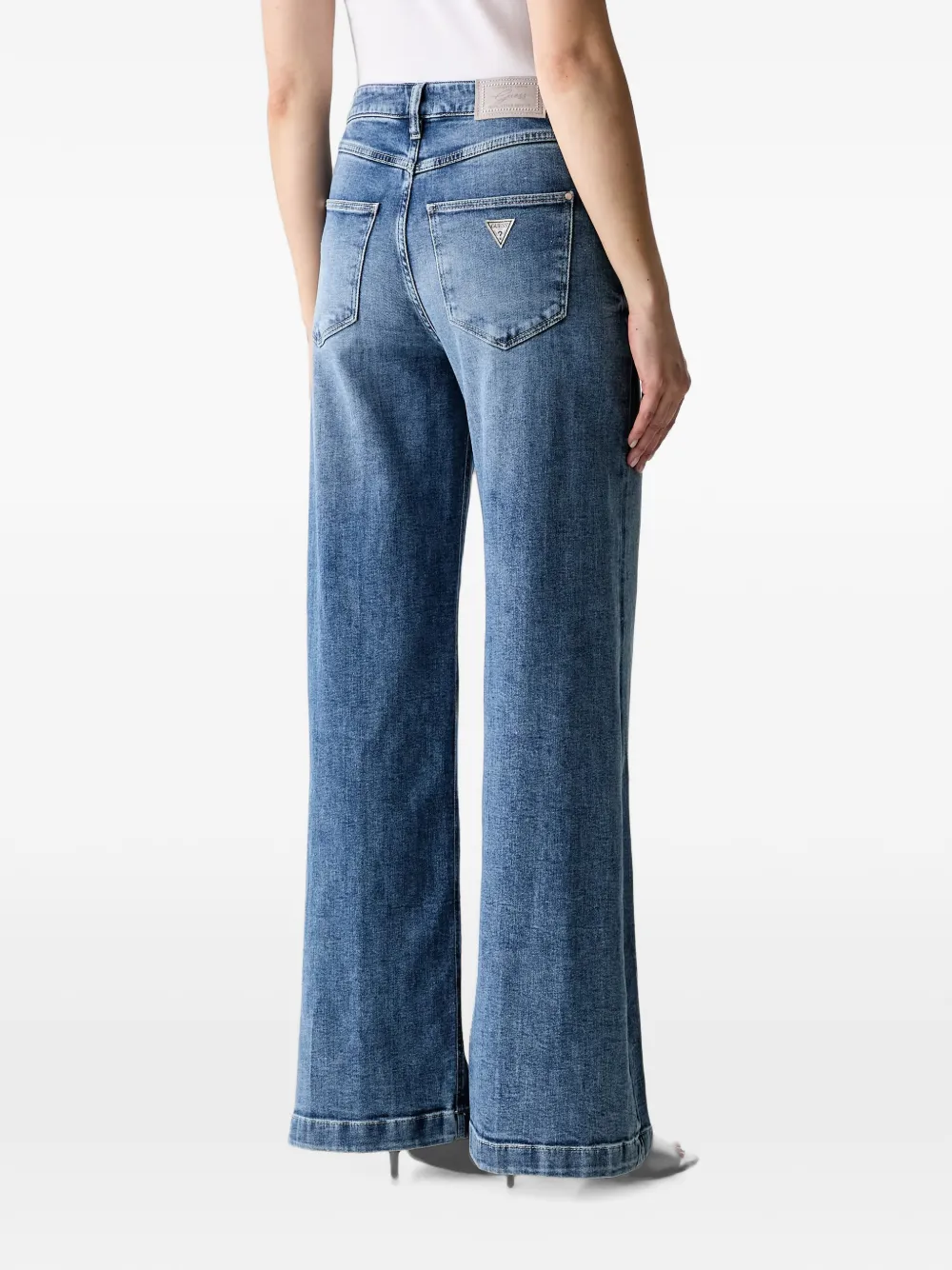 GUESS USA Bellagio jeans met logoplakkaat Blauw