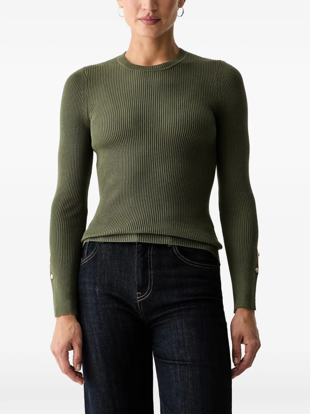 GUESS USA ribbed-knit T-shirt - Grün