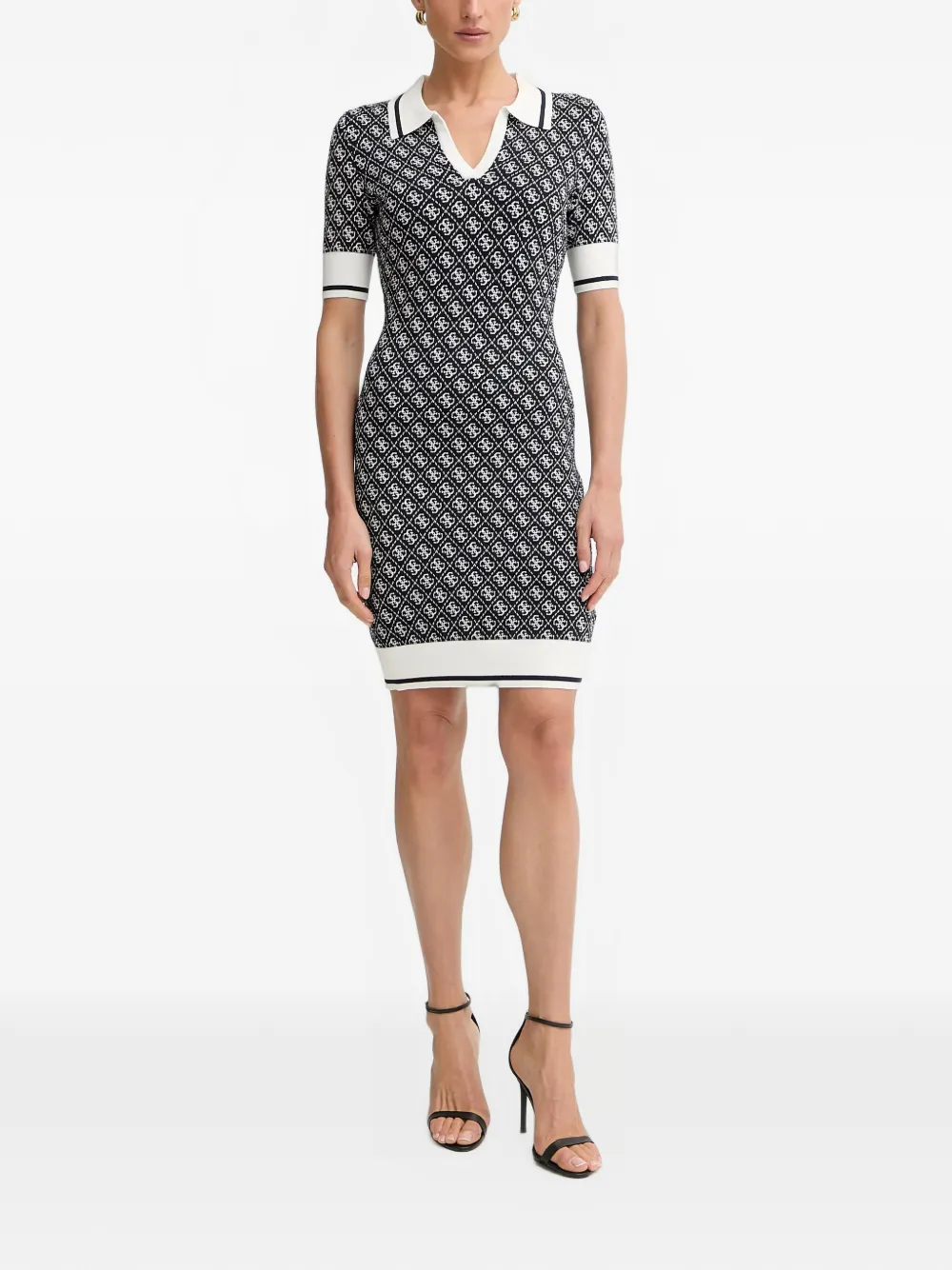 GUESS USA logo-monogram mini dress - Blau