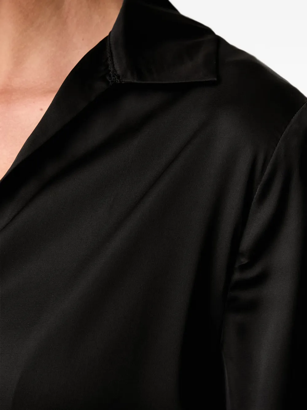 GUESS USA Blouse met satijnen afwerking Zwart