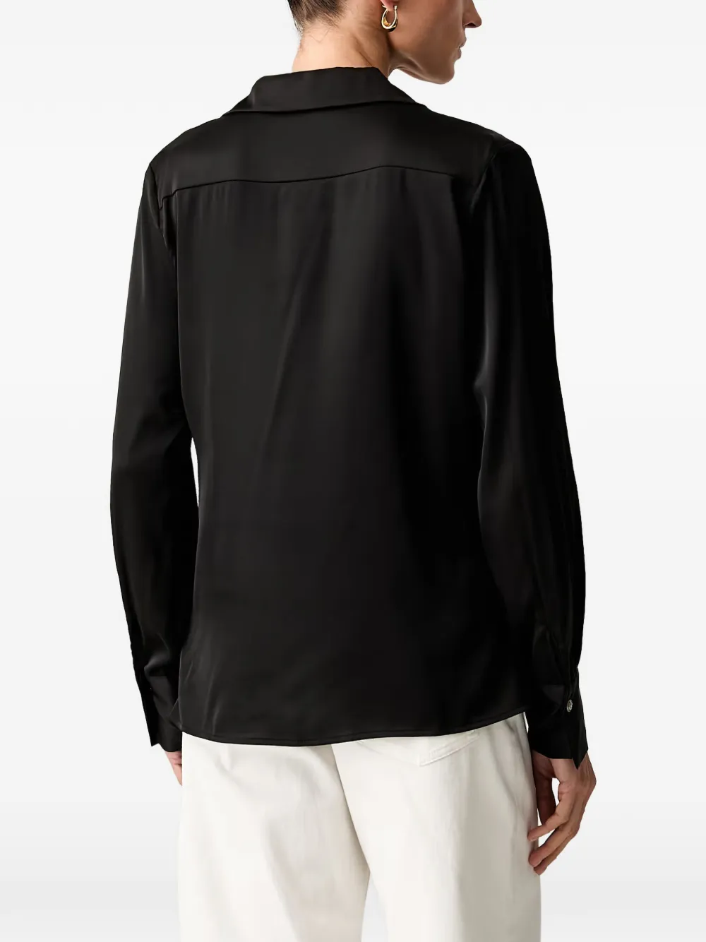 GUESS USA Blouse met satijnen afwerking Zwart