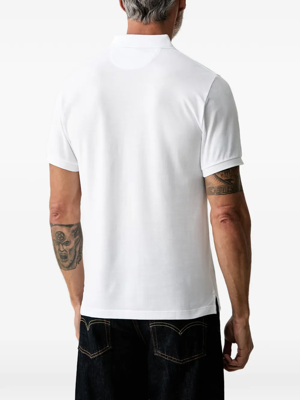 Hackett London Poloshirt met geborduurd logo Wit