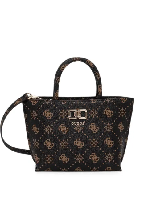 GUESS USA Bolsa tote Emelie com placa de logo e estampa monogramada