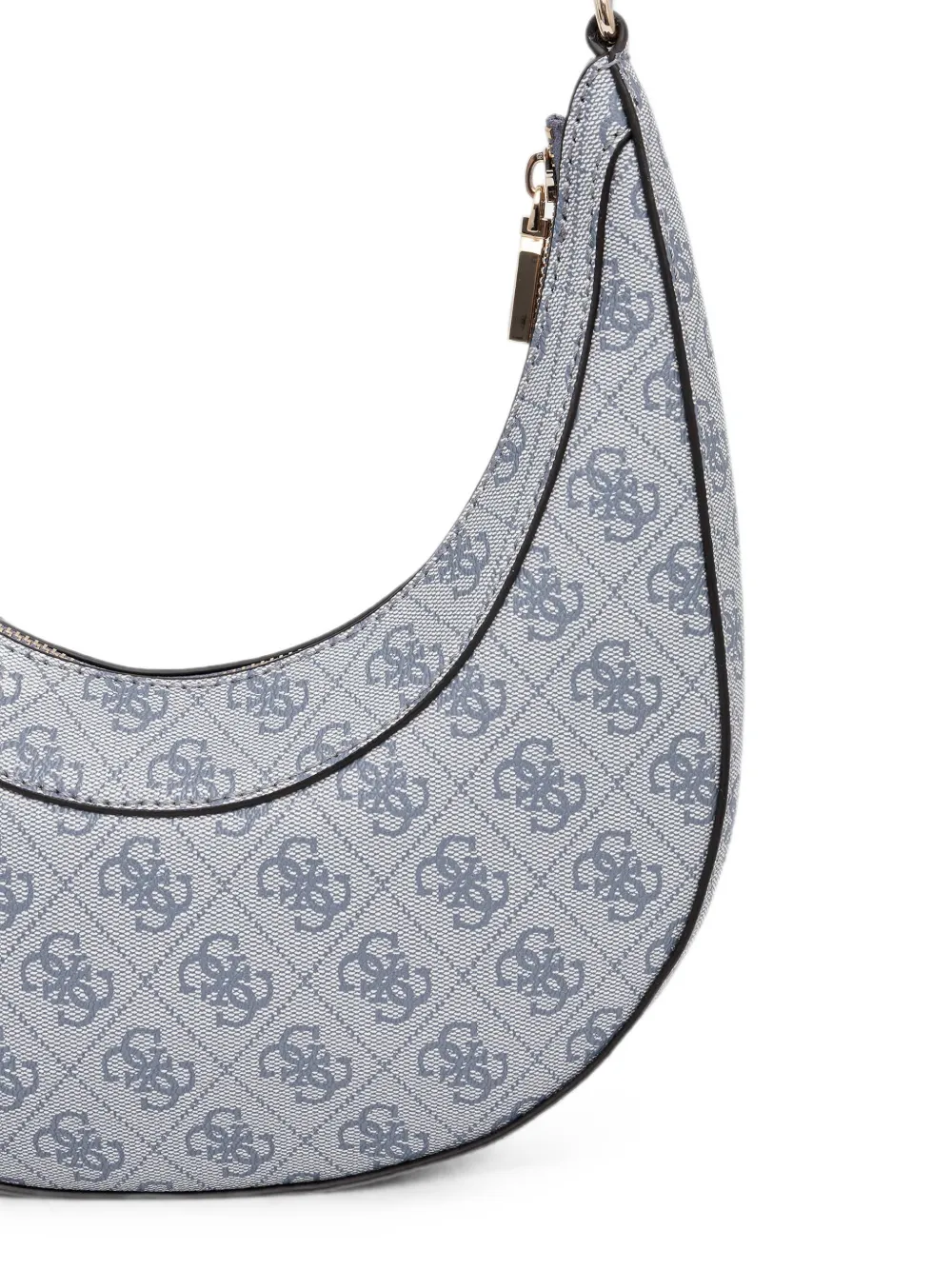 GUESS USA Lindsey halvemaanvormige schoudertas met logo-print Grijs