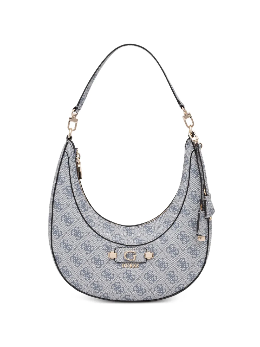GUESS USA Lindsey logo-print crescent shoulder bag - Grau