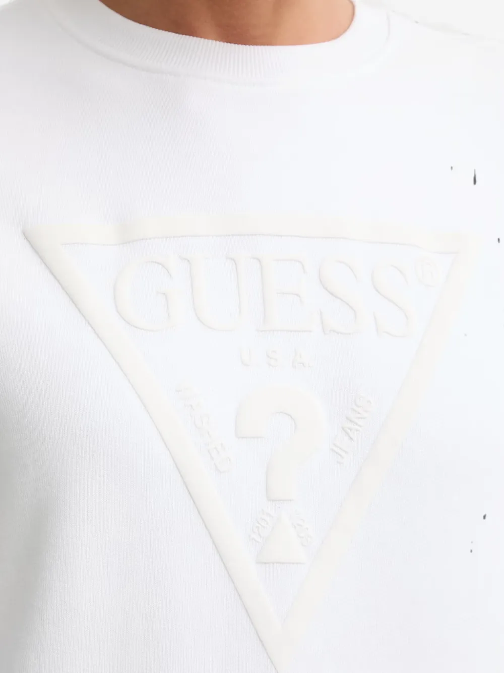 GUESS USA Hoodie met logopatch Wit