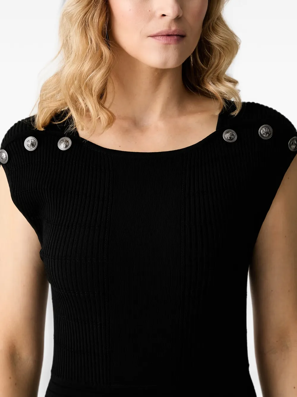 GUESS USA Midi-jurk verfraaid met knoop Zwart