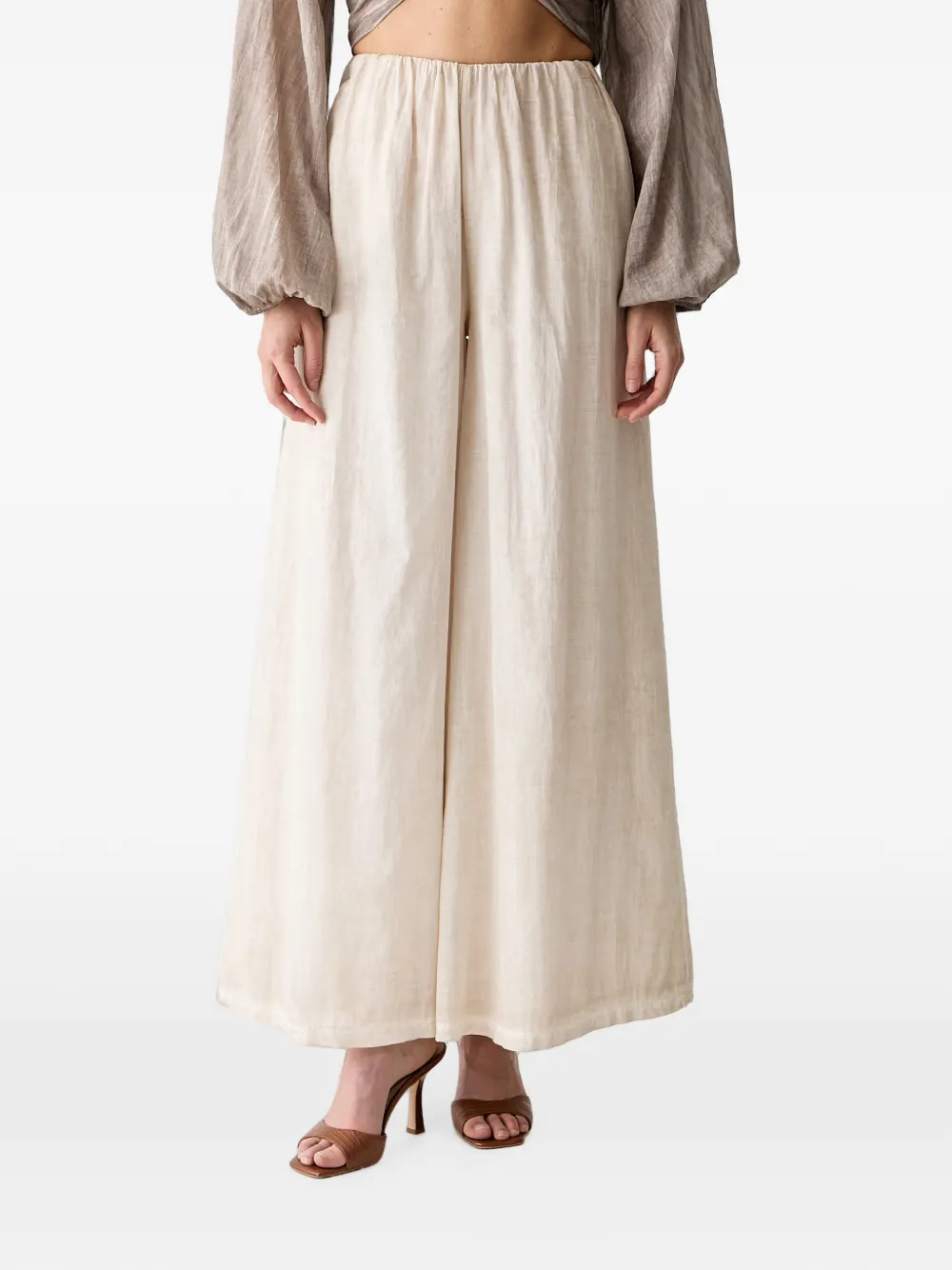 Haveone elasticated-waistband palazzo pants
