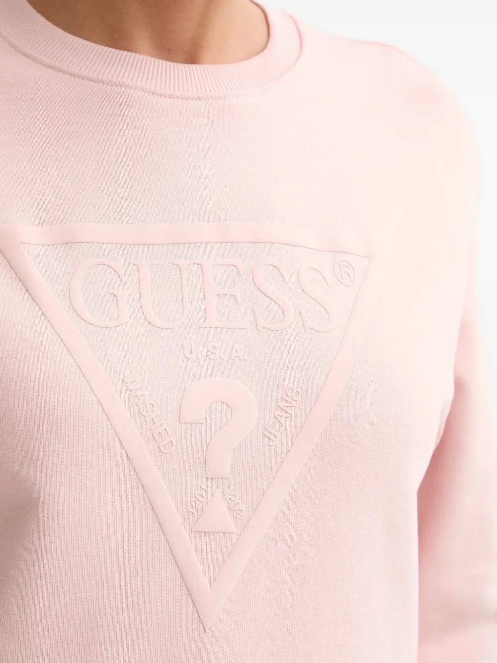 GUESS USA logo-embossed jumper Roze
