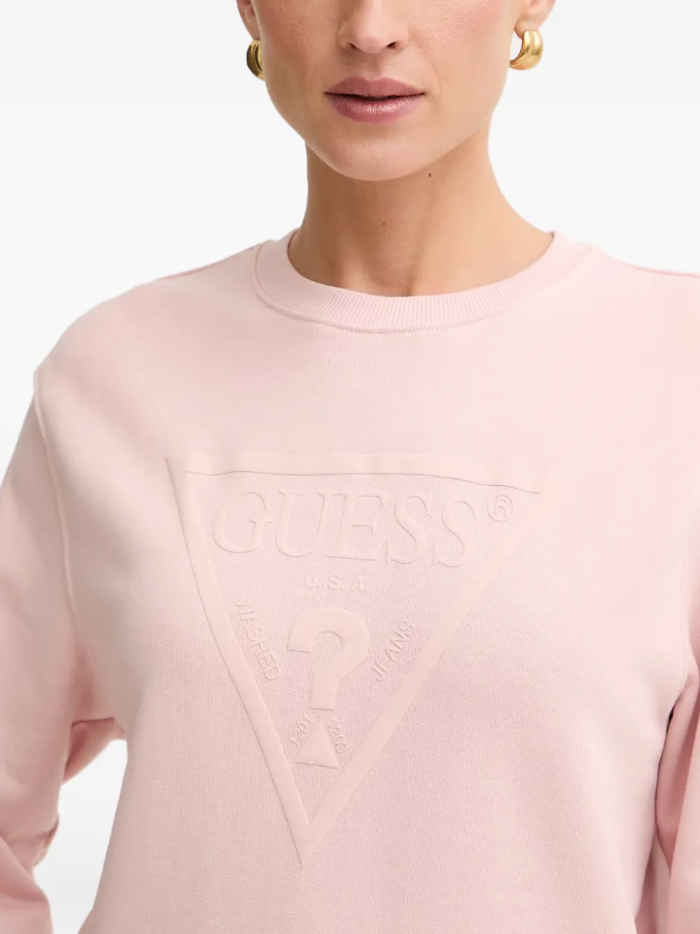 GUESS USA logo-embossed jumper Roze