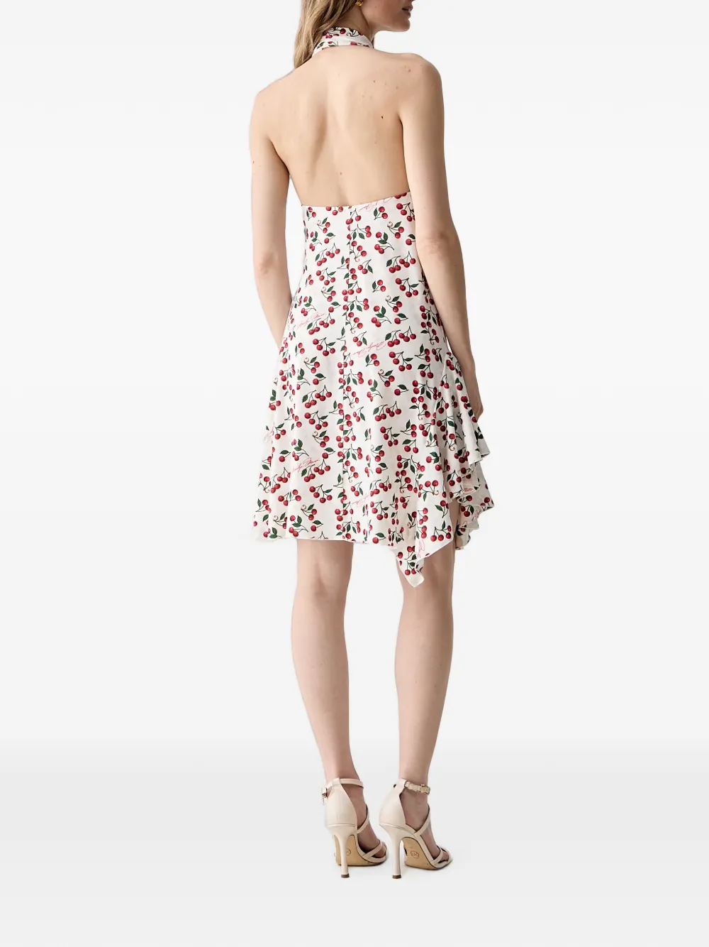 GUESS USA Mini-jurk met kersen-print en zakdoek Wit