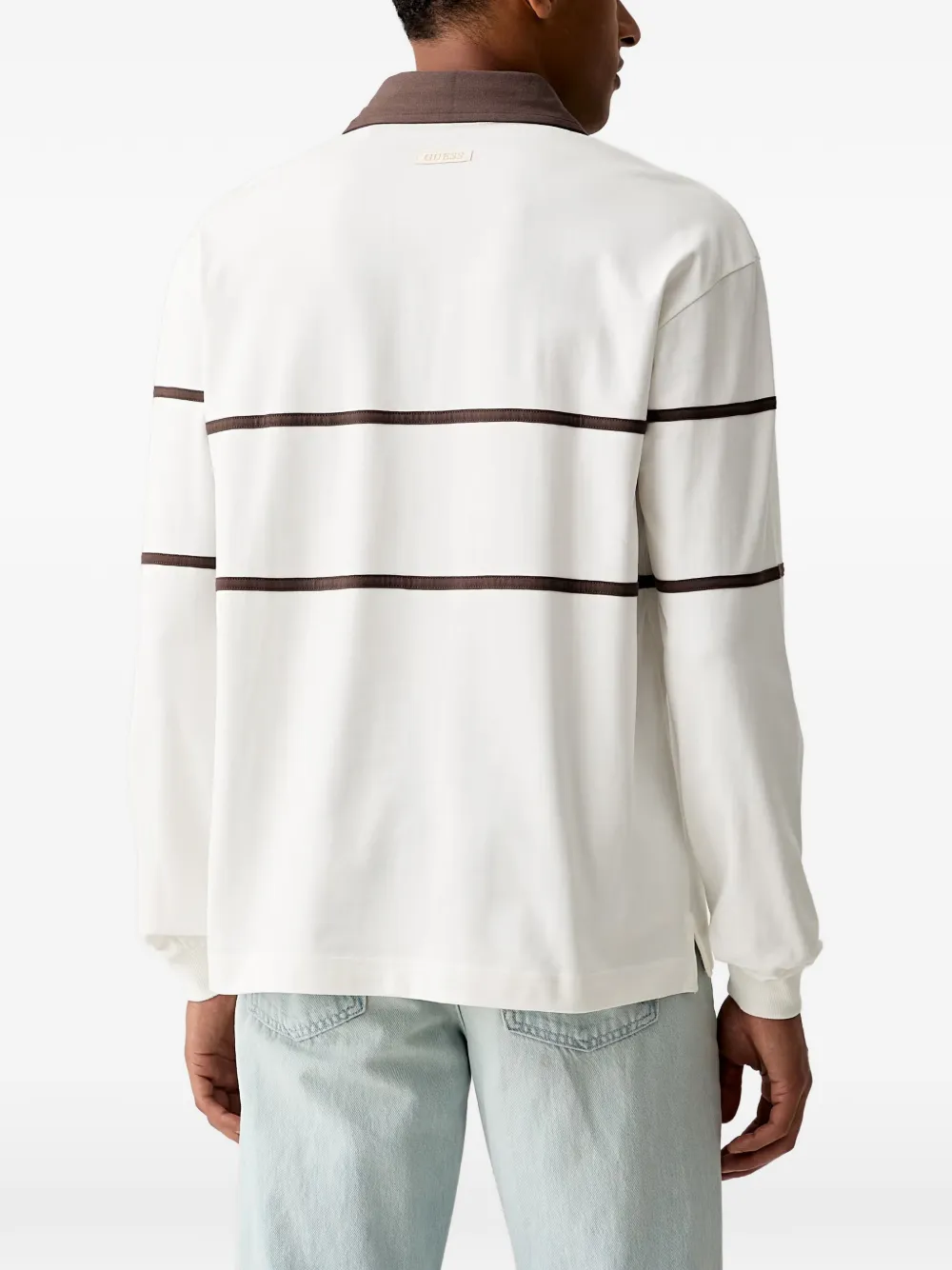 GUESS USA Poloshirt met geborduurd logo Wit