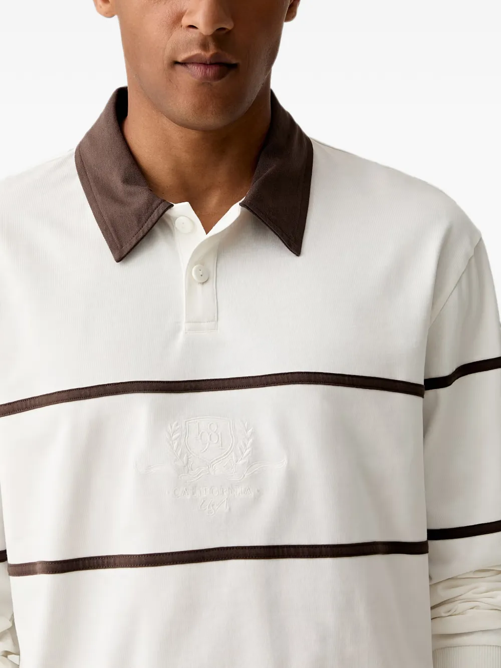 GUESS USA Poloshirt met geborduurd logo Wit