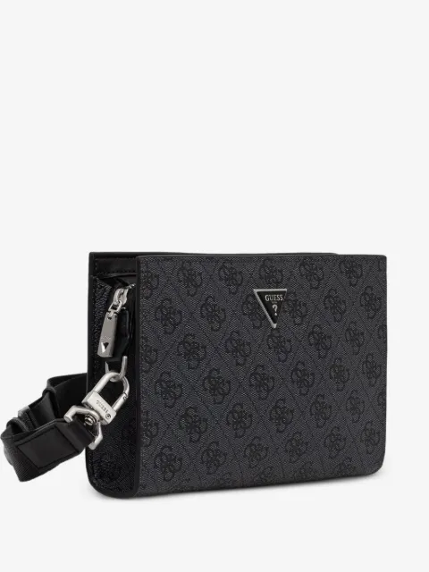 GUESS USA Milano monogram-print logo-plaque belt bag