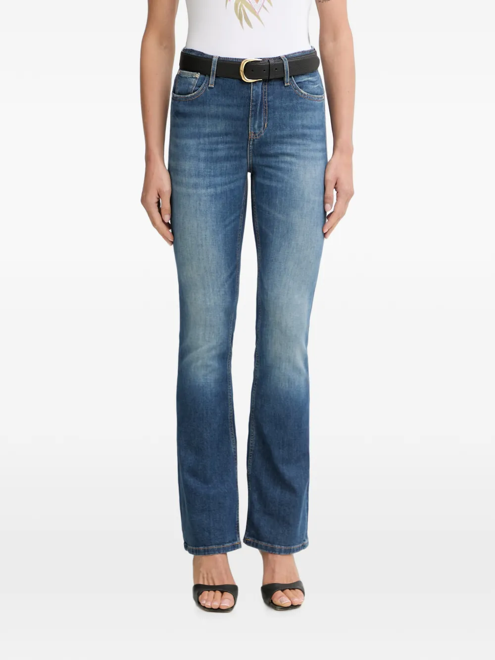 GUESS USA logo-patch pocket jeans - Blu