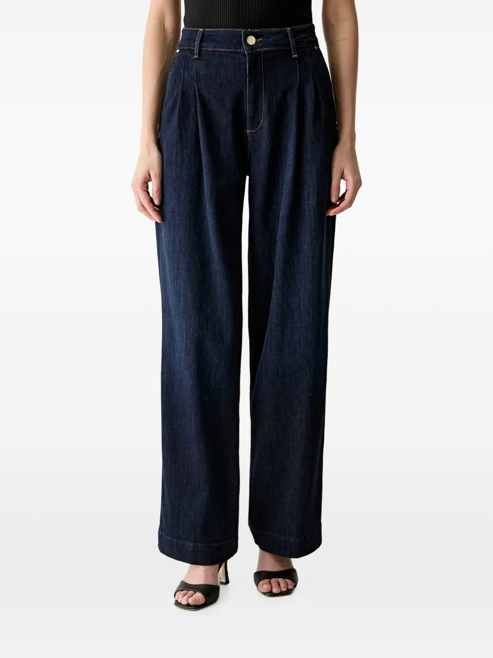 GUESS USA pleated wide-leg jeans - Blu