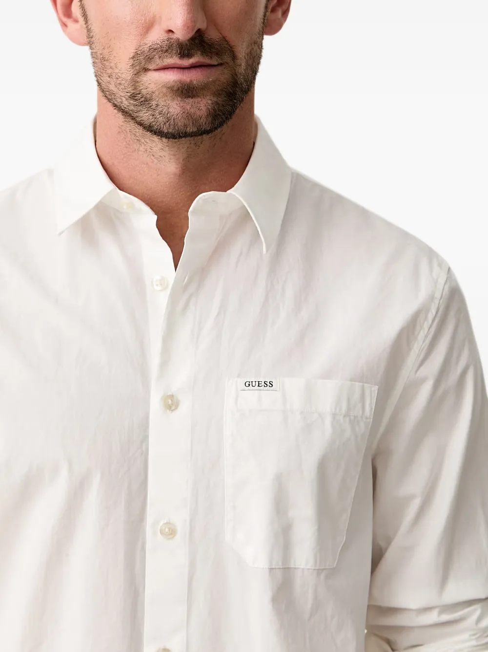 GUESS USA Overhemd met logopatch Wit