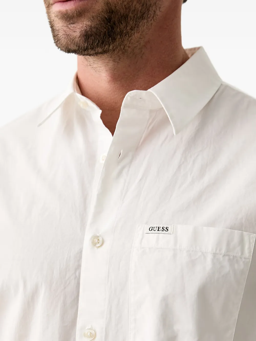 GUESS USA Overhemd met logopatch Wit