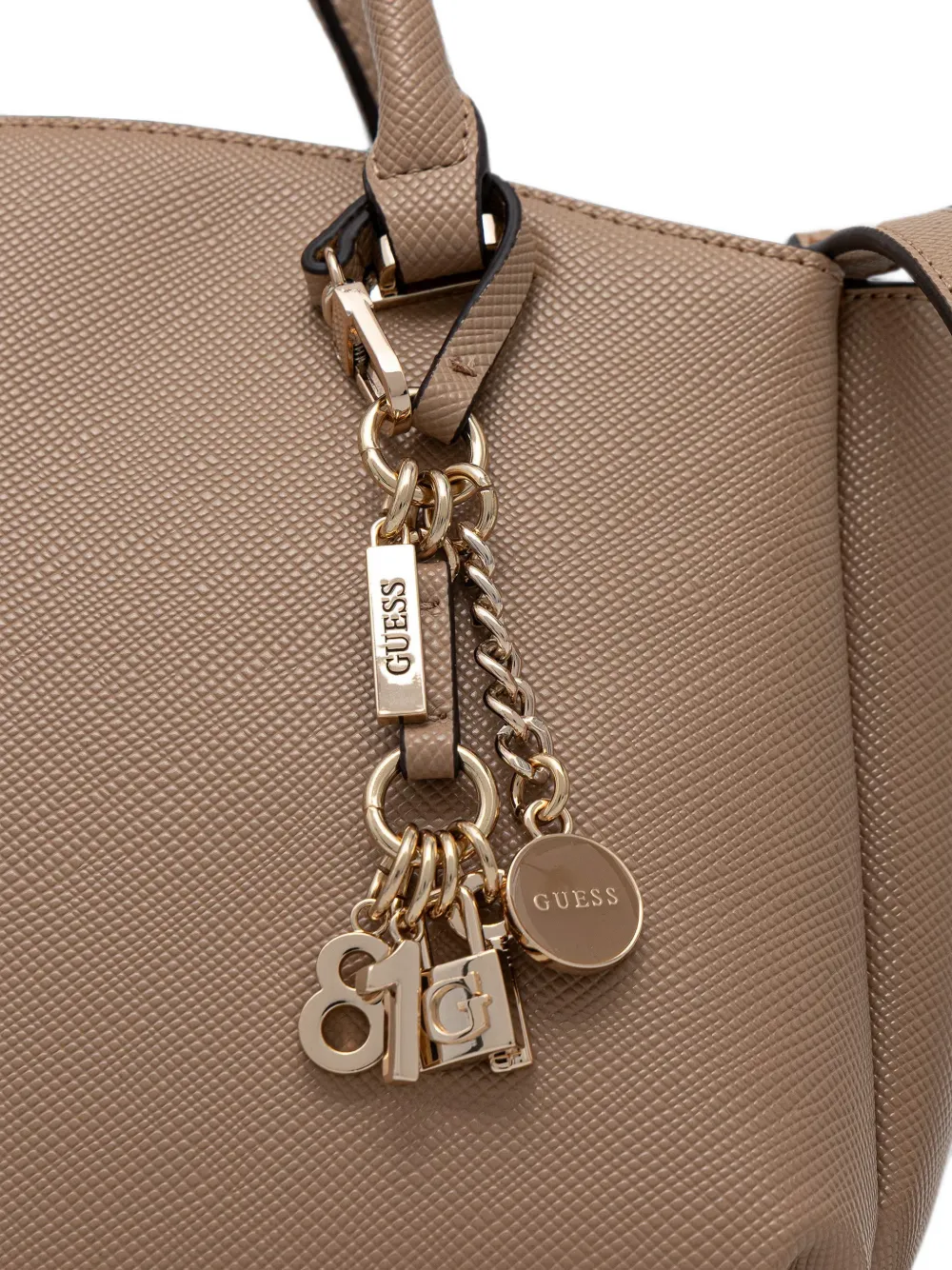 GUESS USA Gilda shopper met bedel Beige