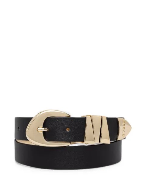 GUESS USA logo-engraved buckle belt