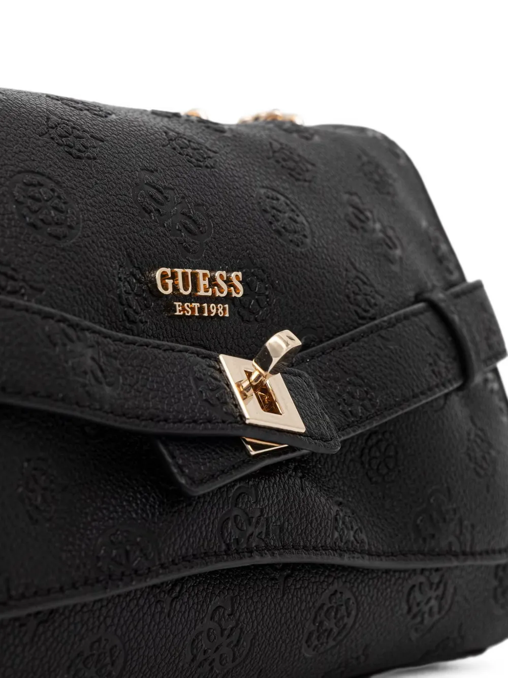 GUESS USA Ella schoudertas met draaislot Zwart