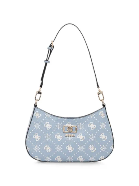 GUESS USA Emelie monogram-print logo-plaque shoulder bag