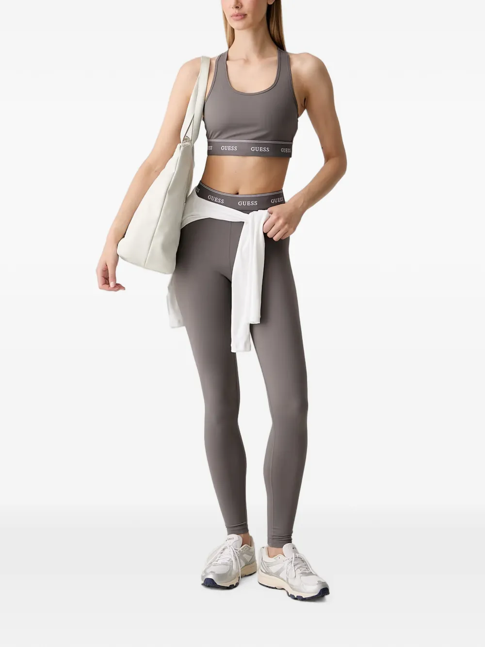 GUESS USA Legging met logoband Grijs