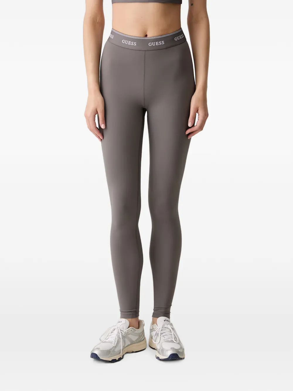 GUESS USA logo-waistband leggings - Grau