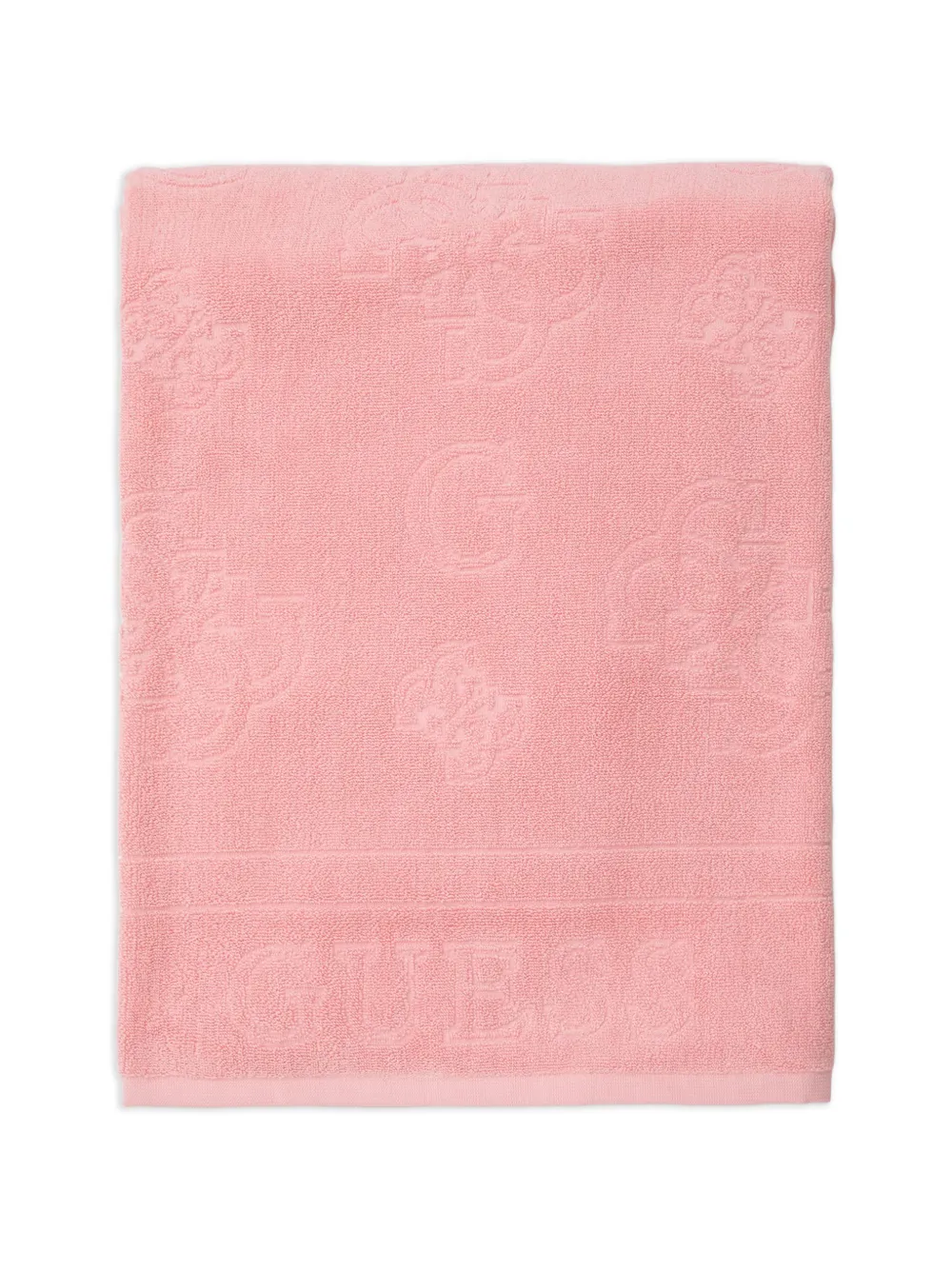 GUESS USA logo-jacquard beach towel - Rosa
