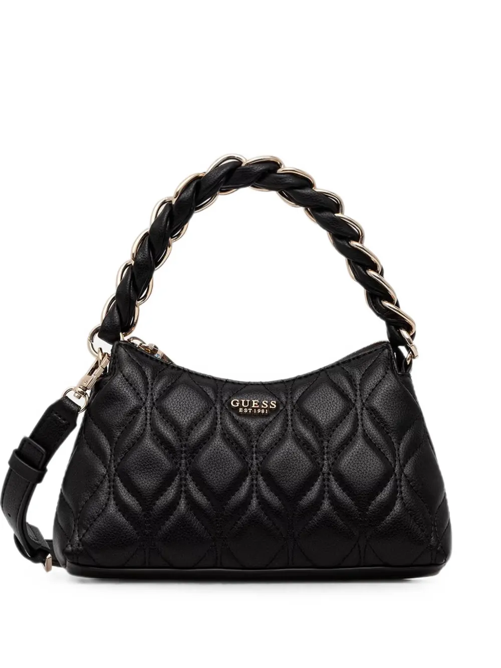 GUESS USA Maxine quilted braided-handle tote bag - Schwarz