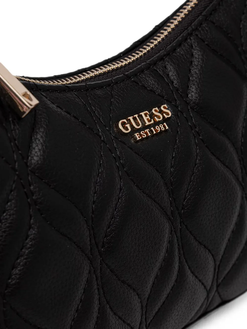 GUESS USA Maxine gewatteerde shopper met gevlochten handvat Zwart