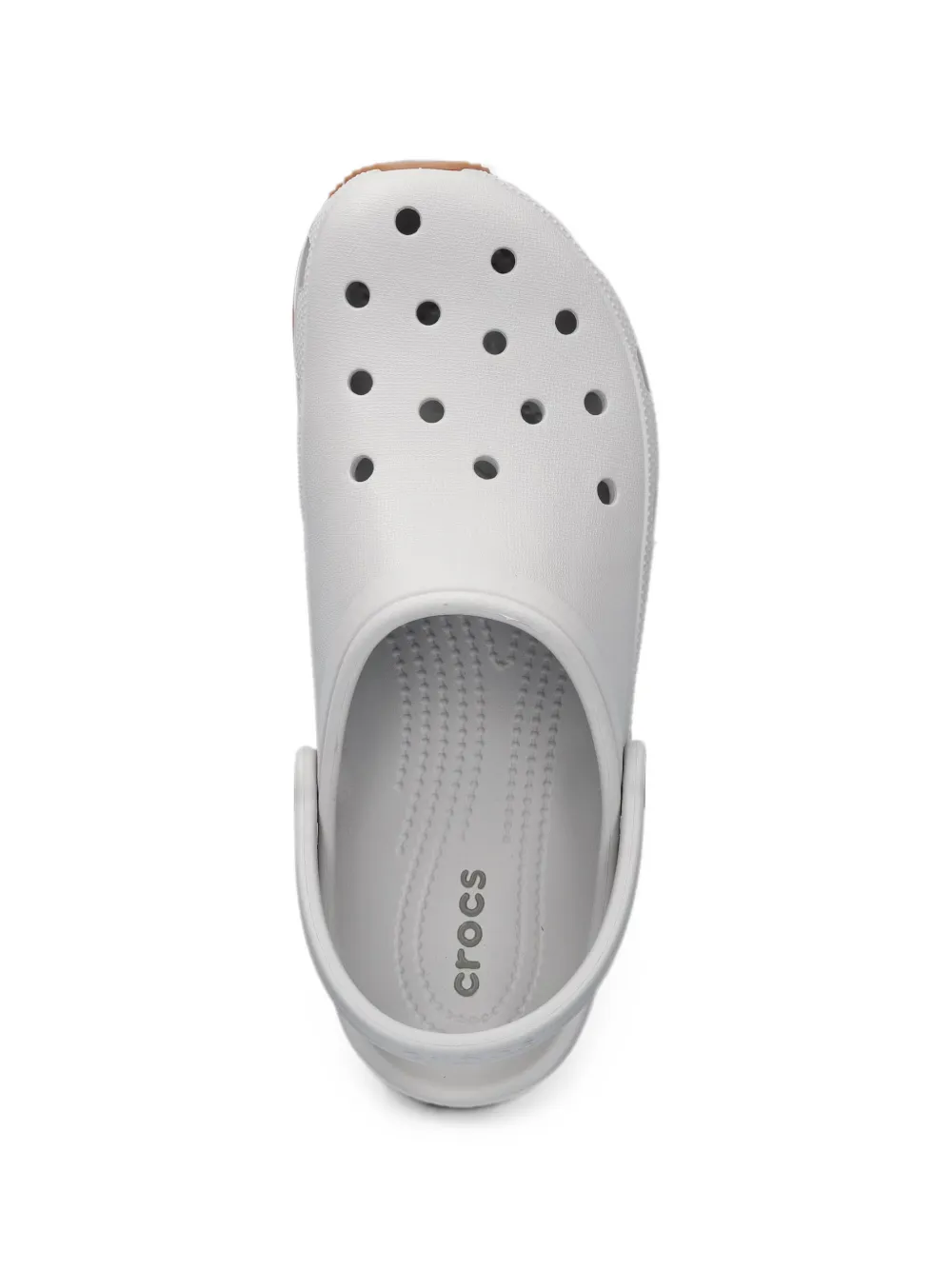 Crocs Runner perforated-detail slingback mules Grijs