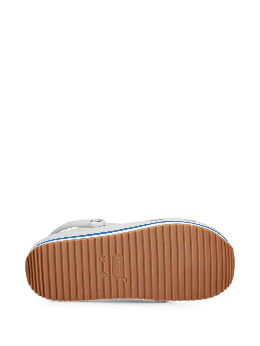 Crocs Runner perforated-detail slingback mules Grijs
