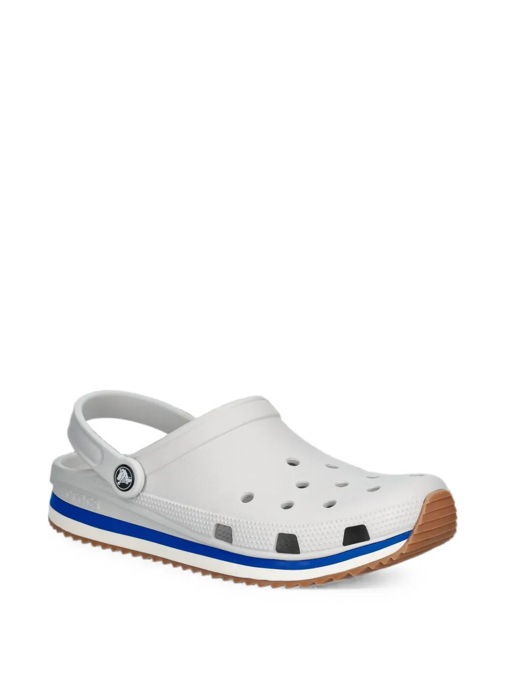 Crocs Runner perforated-detail slingback mules Grijs