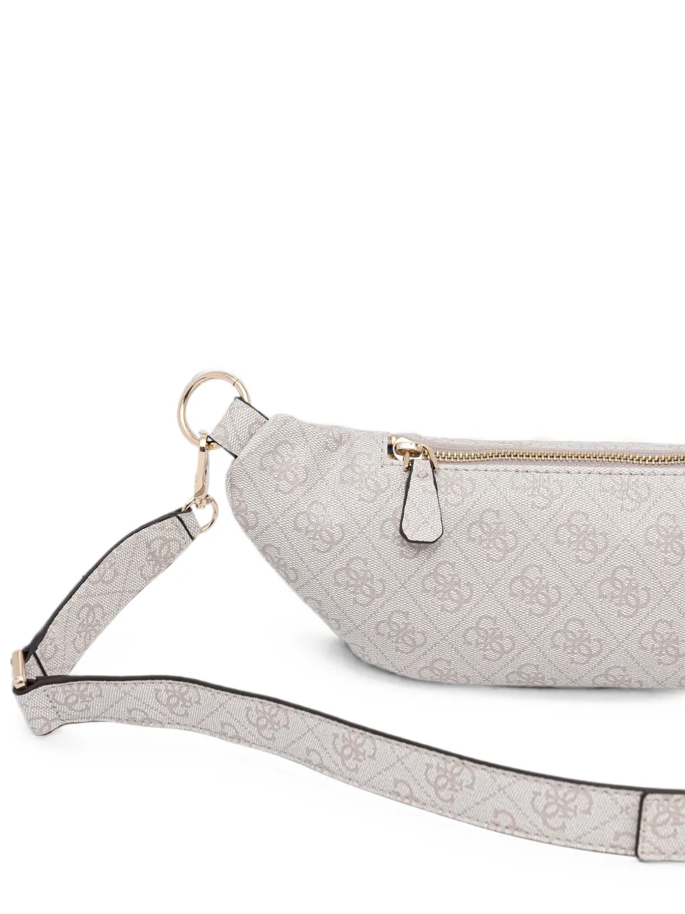 GUESS USA Latona heuptas met logo-plakkaat en monogram-print Beige