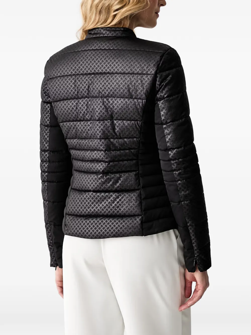 GUESS USA Gewatteerd donsjack met logo-patch Zwart