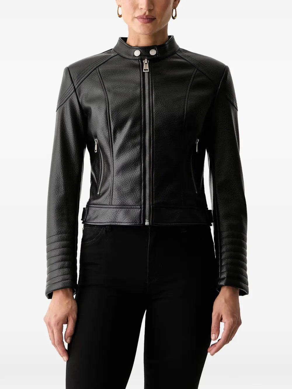 GUESS USA textured-finish panelled jacket - Schwarz